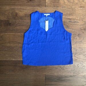NWT Naked Zebra Capri Blue blouse
